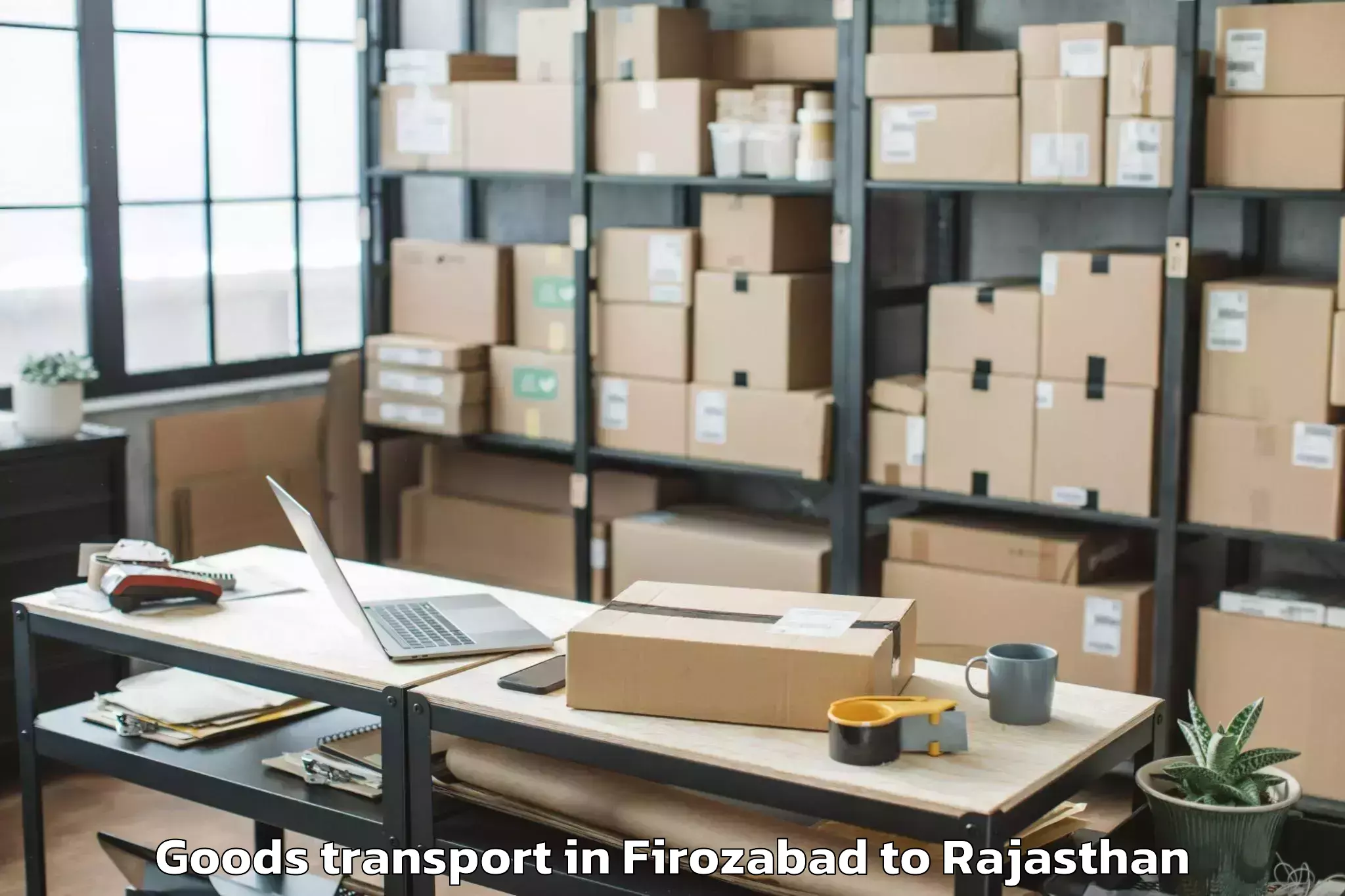 Book Firozabad to Banswara Goods Transport Online